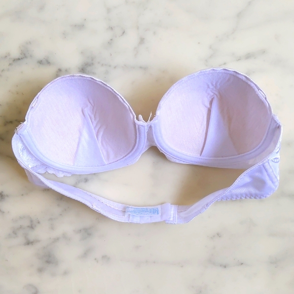 NWOT. Maidenform Embroidery/Lace Padded Strapless 34C Bra. - Picture 3 of 4